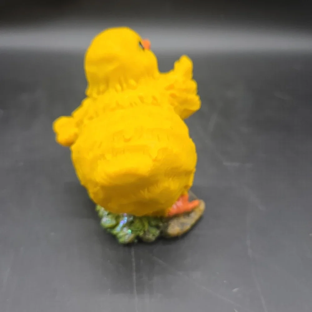 4 Pc Miniature Yellow Chick Figurines Easter Spring Decor Tiny Resin Birds Lot